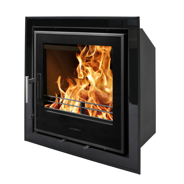 Mazona Clovelly 550 6kW 4 Sided Trim Stove, Multifuel, Woodburning, Cassette, Inset, Eco Design Approved, Defra Approved
