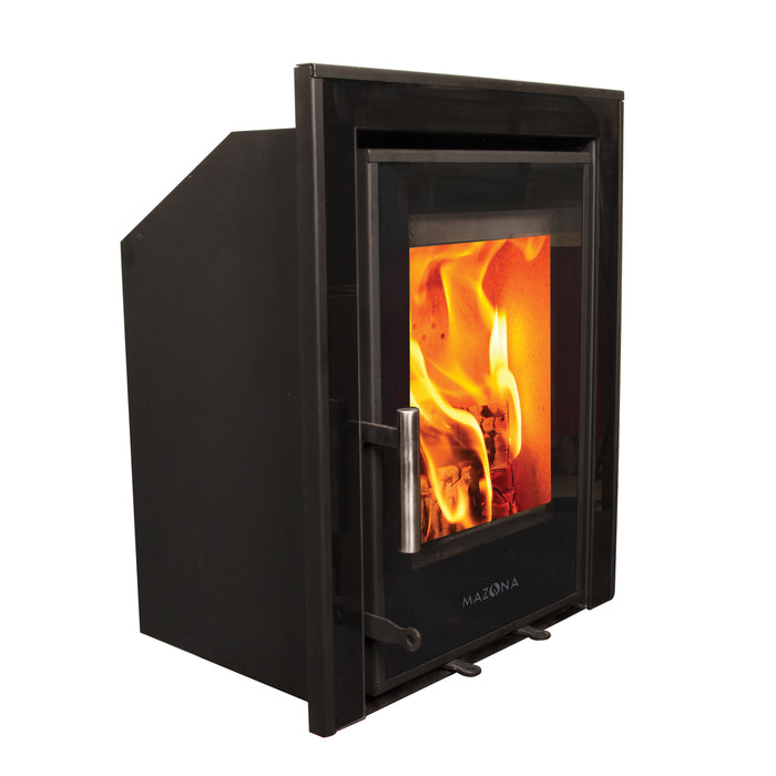 Mazona Clovelly 400 4kW 3 Sided Trim Stove, Multifuel, Woodburning, Cassette, Inset, Eco Design Approved, Defra Approved