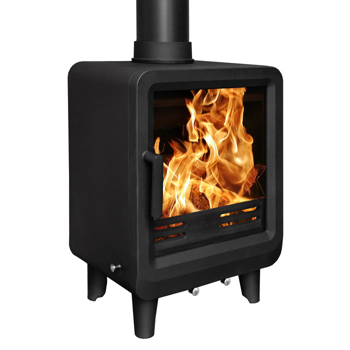 Mazona Heatwave 5kW Multifuel Woodburning Stove, Freestanding Eco Design Approved, Defra Approved