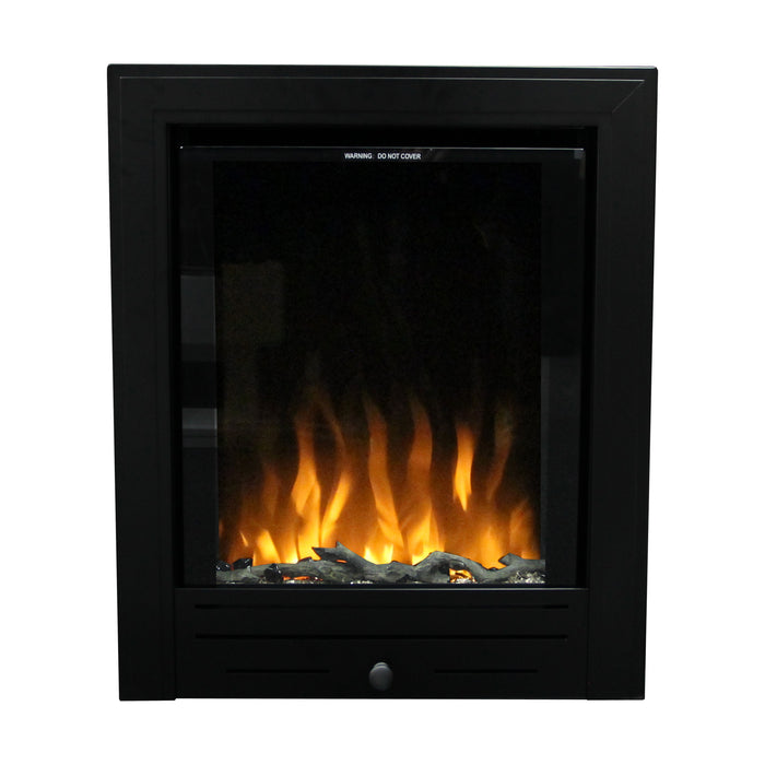 Ezee Glow Pulse Black Inset Electric Fire With Metal Trim