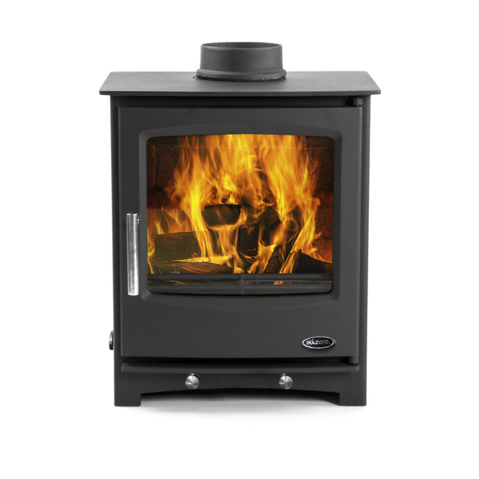 Mazona Rye 5 kW Multifuel Woodburning Stove, With Log Store, Freestanding, Eco Design Approved, Defra Approved