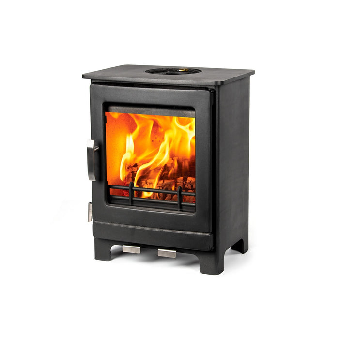 Mazona Ripley 4kW Multifuel Woodburning Stove, Freestanding, Eco Design Approved, Defra Approved