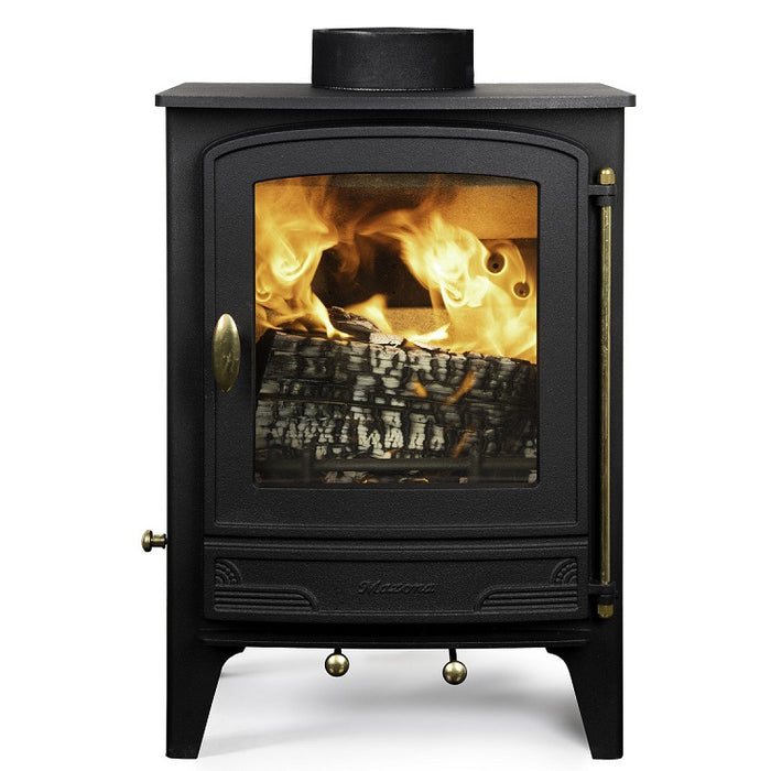 Mazona Warwick 5 kW Multifuel Woodburning Stove, Freestanding, Eco Design Approved, Defra Approved