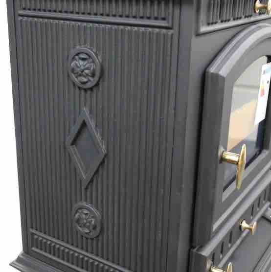 What does a wood-burning stove guarantee cover?