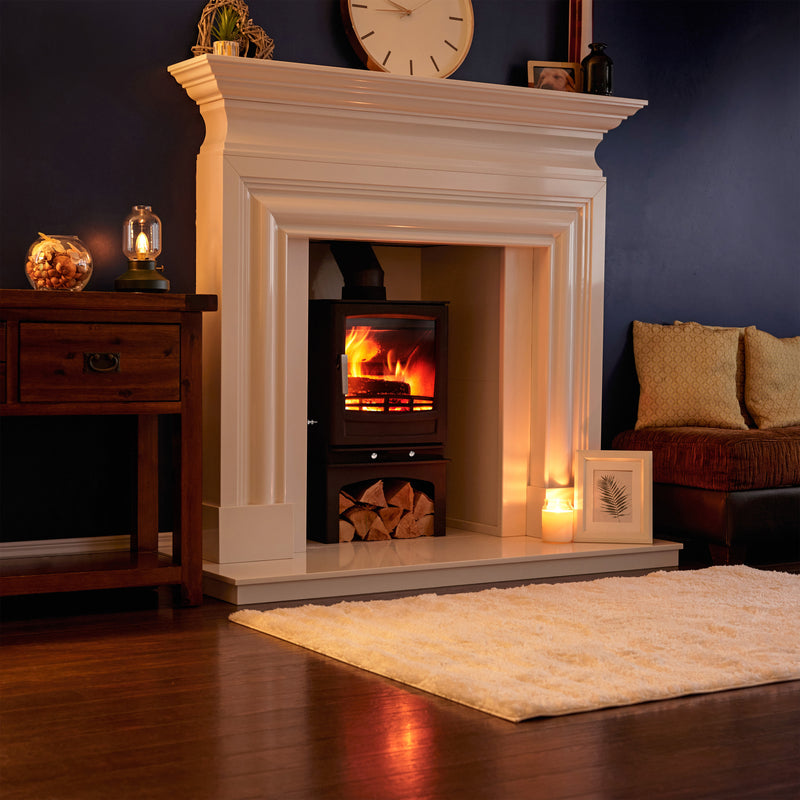 Arizona, A07 Eco, 7kW, Stove with Log Store, Multi-Fuel Stove, Free Standing, Eco Design Approved, Defra Approved
