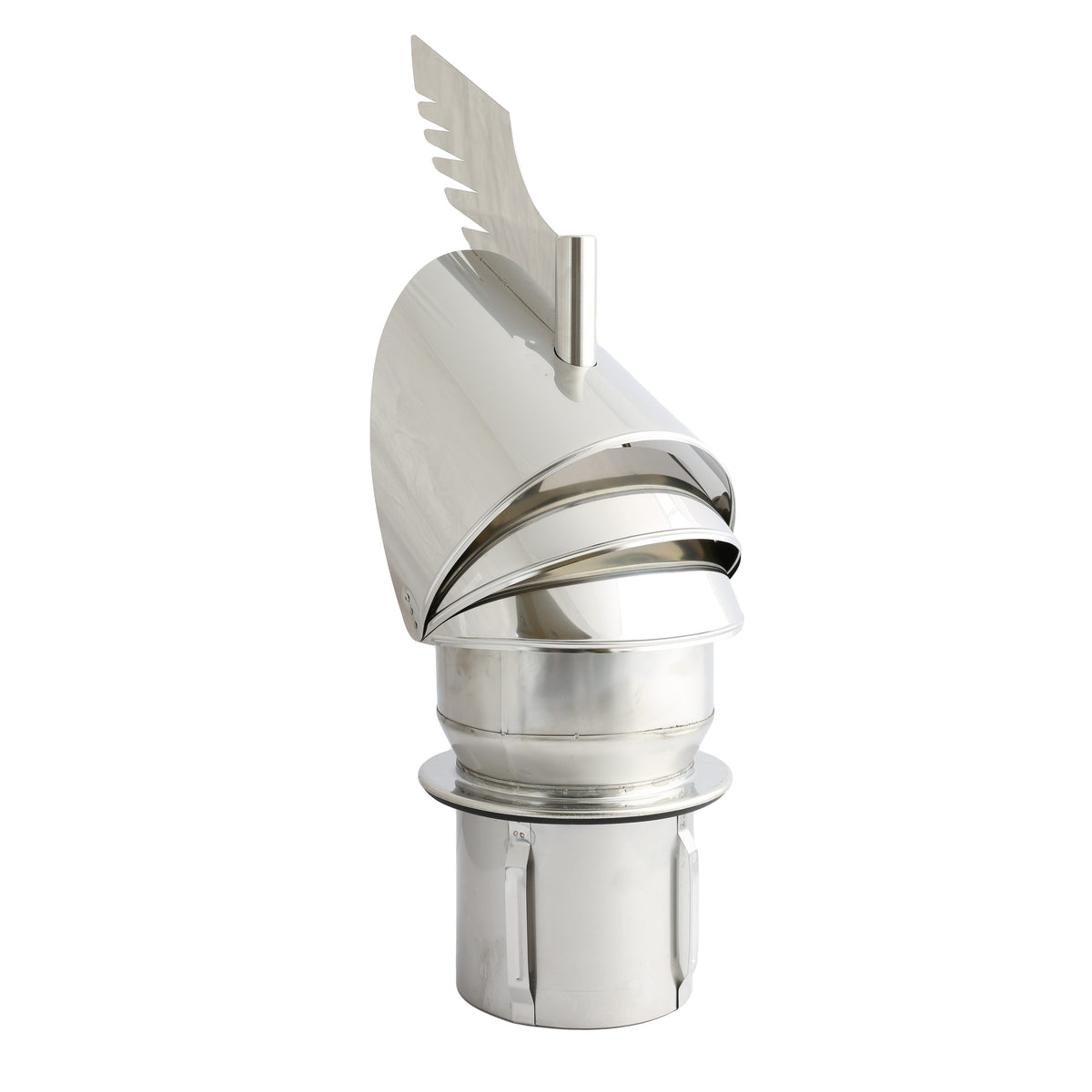 125mm Dragon Chimney Cowl Powder Stainless Steel — GR8 Fires