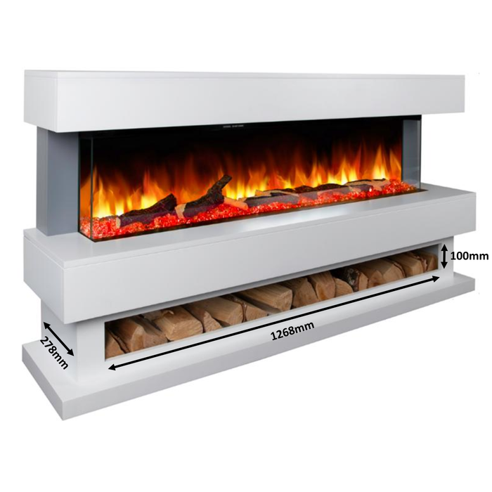 Ezee Glow 50'' Aura Media Wall Electric Suite