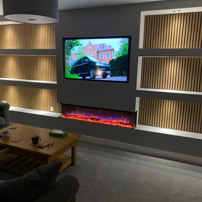 Ezee Glow 50'' Celestial Built-In Media Wall Electric Fire