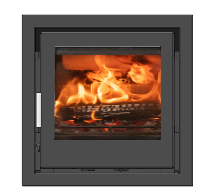 Mazona Clovelly 550 6kW Steel 4 Sided Trim Stove, Multifuel, Woodburning, Cassette, Inset, Eco Design Approved, Defra Approved