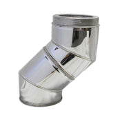 Twin Wall flue for wood stove on white background 