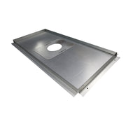 Galvanised Register Plate Kit on a white background 