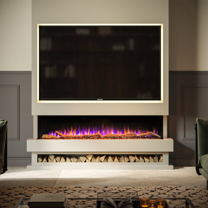 Ezee Glow Celestial 50" Electric Fire Self Build Media Wall Kit
