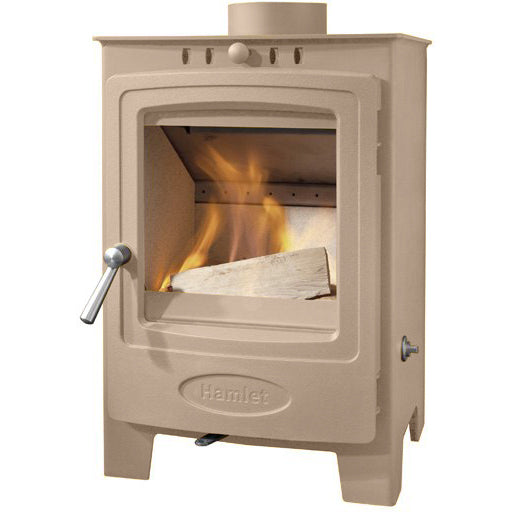 Arada Hamlet Solution 5 Compact Clay Stove, Multi Fuel Wood Burning, Freestanding (S4) Ecodesign Approved, Defra Approved on white background