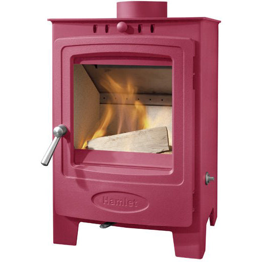 Arada Hamlet Solution 5 Pink Multifuel Stove In white background