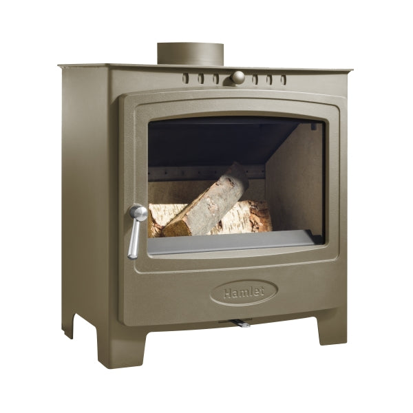 Arada Hamlet Solution 5 Widescreen Chestnut Stove, Multi Fuel, &nbsp;Wood Burning, Freestanding (S4) Ecodesign Approved, DEFRA Approved on white background