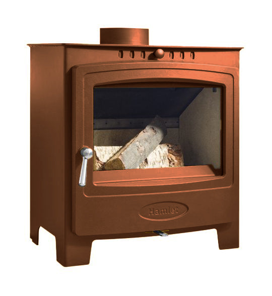 Arada Hamlet Solution 5 Widescreen Pine Stove, Multi Fuel, &nbsp;Wood Burning, Freestanding (S4) Ecodesign Approved, DEFRA Approved on a white background