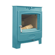 Arada Hamlet Solution Blue Multifuel stove in white background
