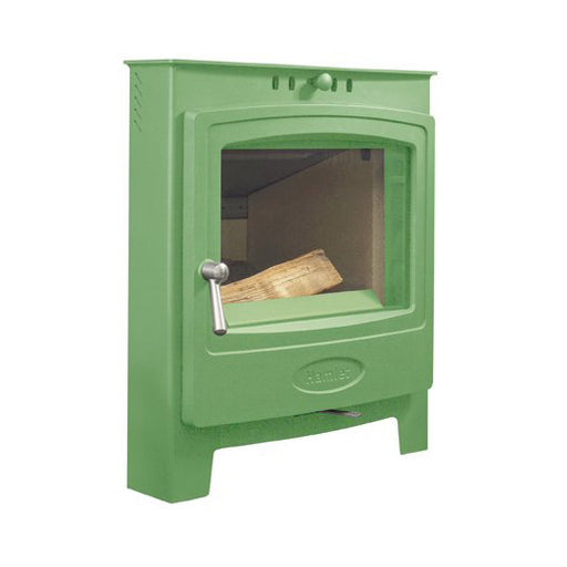 Arada Hamlet Solution Green multifuel stove in white background