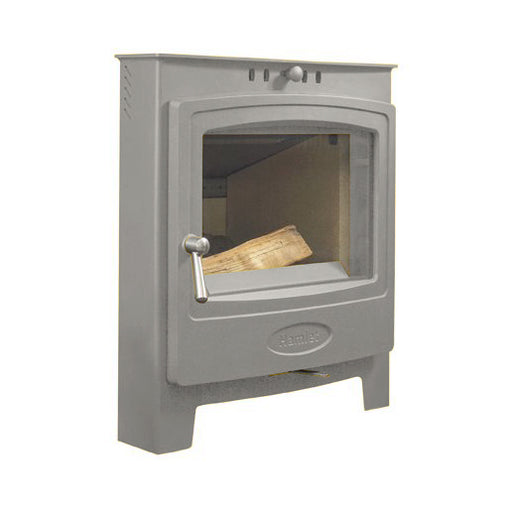 Arada Hamlet Solution Grey multifuel stove in white background