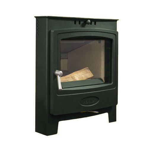 Arada Hamlet Solution black multi fuel stove in white background