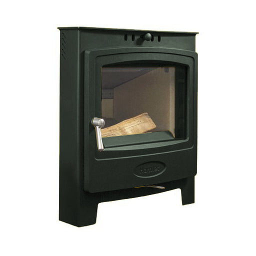 Arada Hamlet Solution black multi fuel stove in white background
