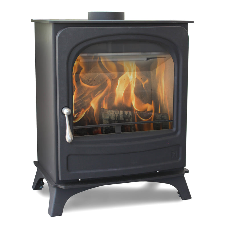 Arada Multi-fuel Wood Burning Stove with flames