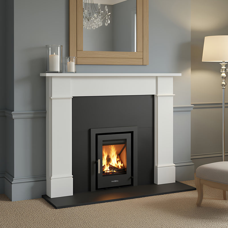 Mazona Clovelly 400 5kW Steel 3 Sided Trim Stove, Multifuel, Woodburning, Cassette, Inset, Eco Design Approved, Defra Approved