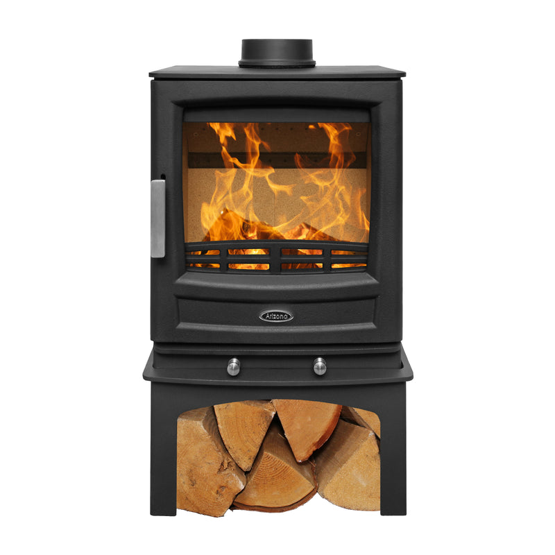Arizona A05 5kW Eco Design Multi-Fuel Stove And log Store