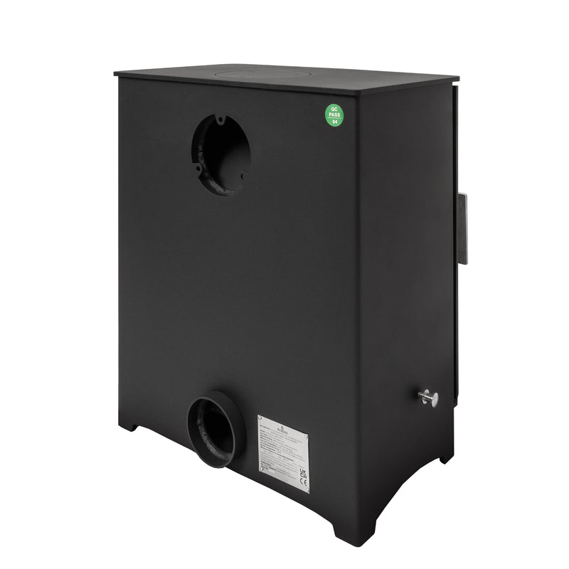 Arizona, A07 Eco, 7kW, Stove, Multi-Fuel Stove, Free Standing, Eco Design Approved, Defra Approved back of fire on white background