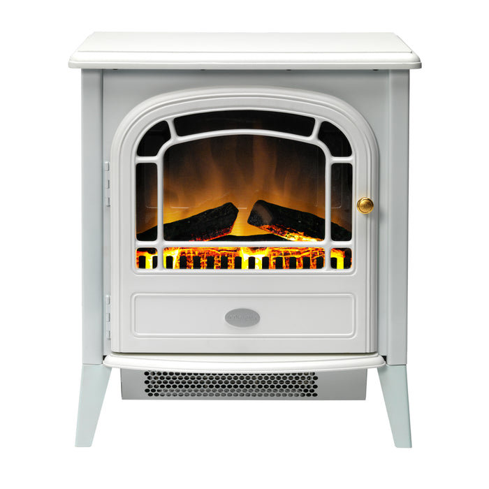 Dimplex Courchevel 2kW Electric Freestanding Stove White, Optiflame
