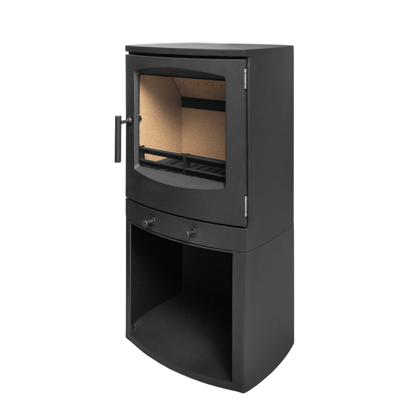 Mazona Eco Crewe 5kW Stove, Multifuel, Woodburning, Log Store, Freestanding, Eco Design Approved, Defra Approved