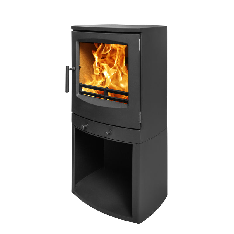 Mazona Eco Crewe 5kW Stove, Multifuel, Woodburning, Log Store, Freestanding, Eco Design Approved, Defra Approved