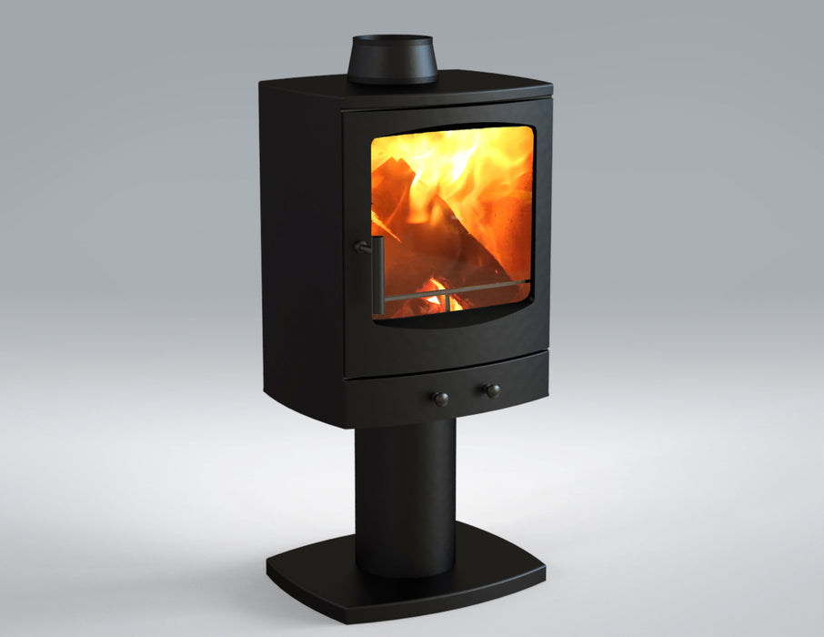 Mazona Eco Crewe 5kW Stove, Multifuel, Woodburning, Pedestal, Freestanding, Eco Design Approved, Defra Approved