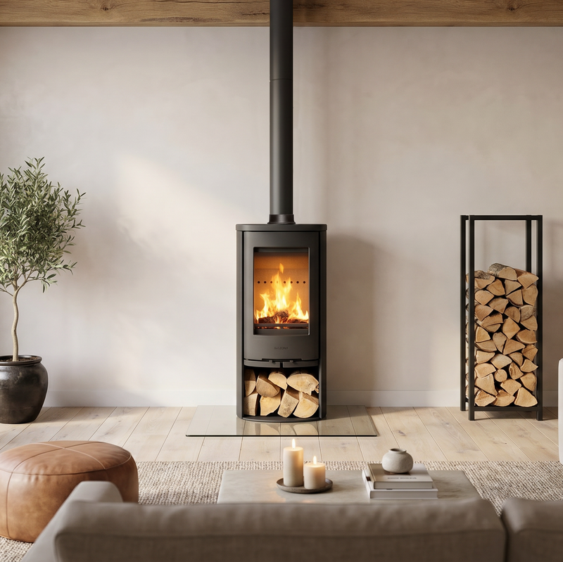 Mazona Carlisle 5kW Multifuel Woodburning Stove, Freestanding, Eco Design Approved, Defra Approved