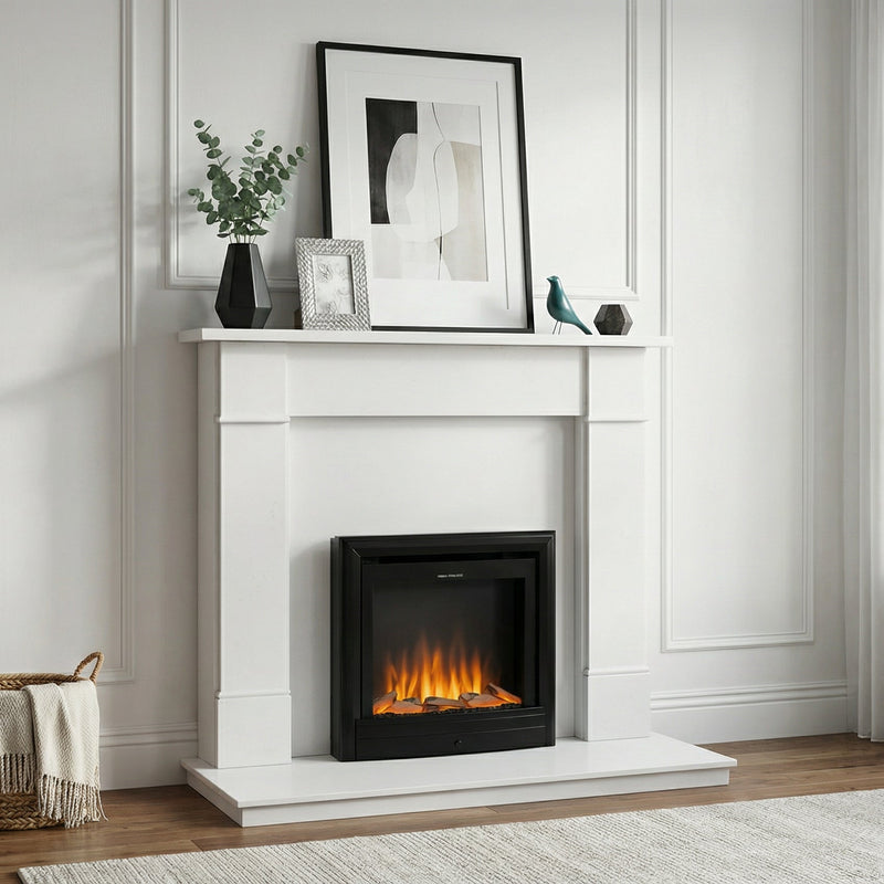 Ezee Glow Pulse Widescreen Black Inset Electric Fire With Nickel Trim