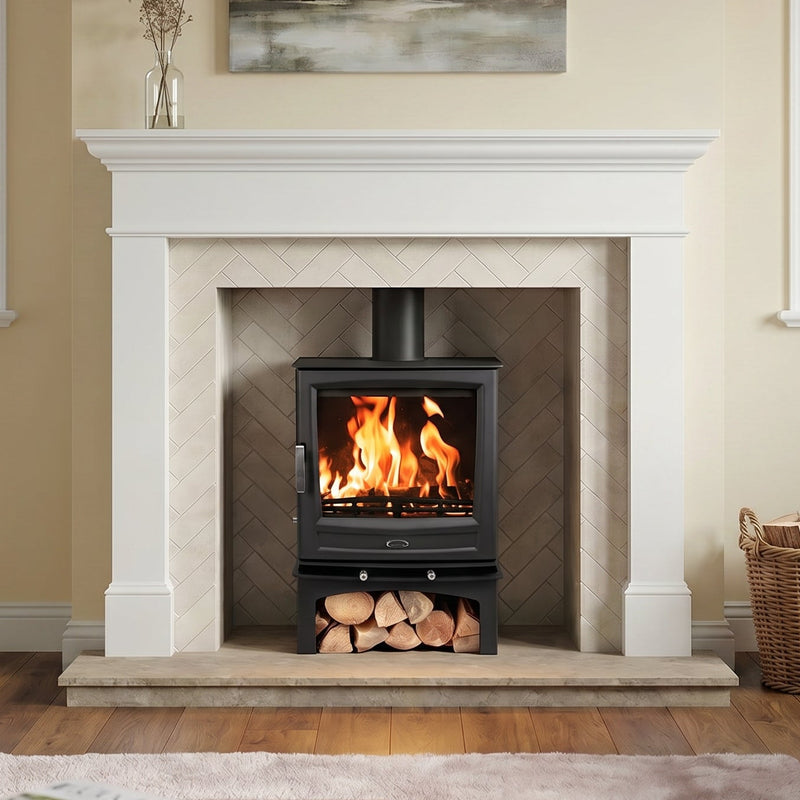 Arizona, A07 Eco, 7kW, Stove with Log Store, Multi-Fuel Stove, Free Standing, Eco Design Approved, Defra Approved