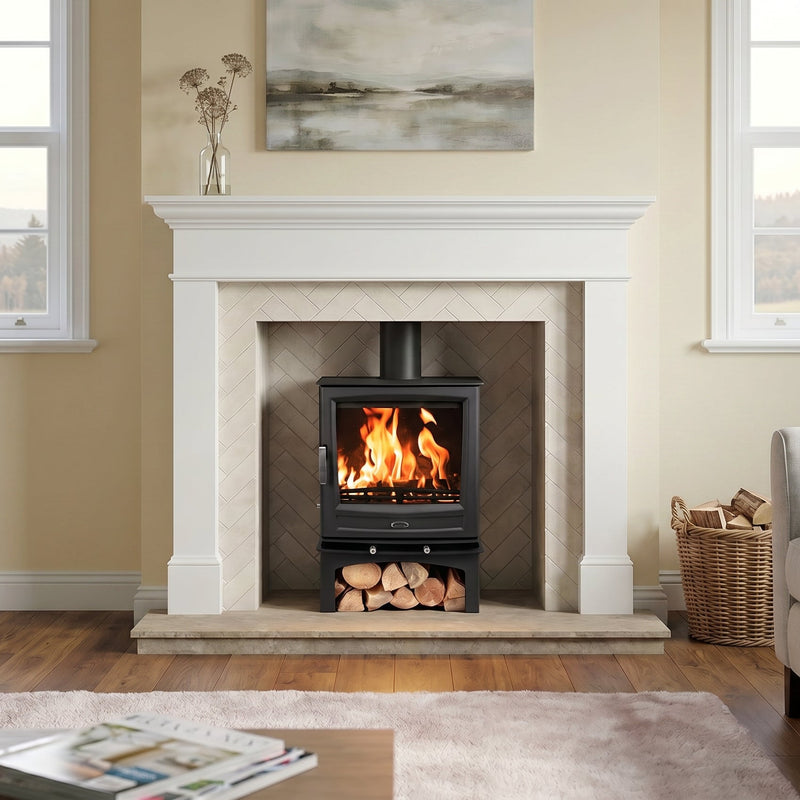Arizona, A07 Eco, 7kW, Stove with Log Store, Multi-Fuel Stove, Free Standing, Eco Design Approved, Defra Approved