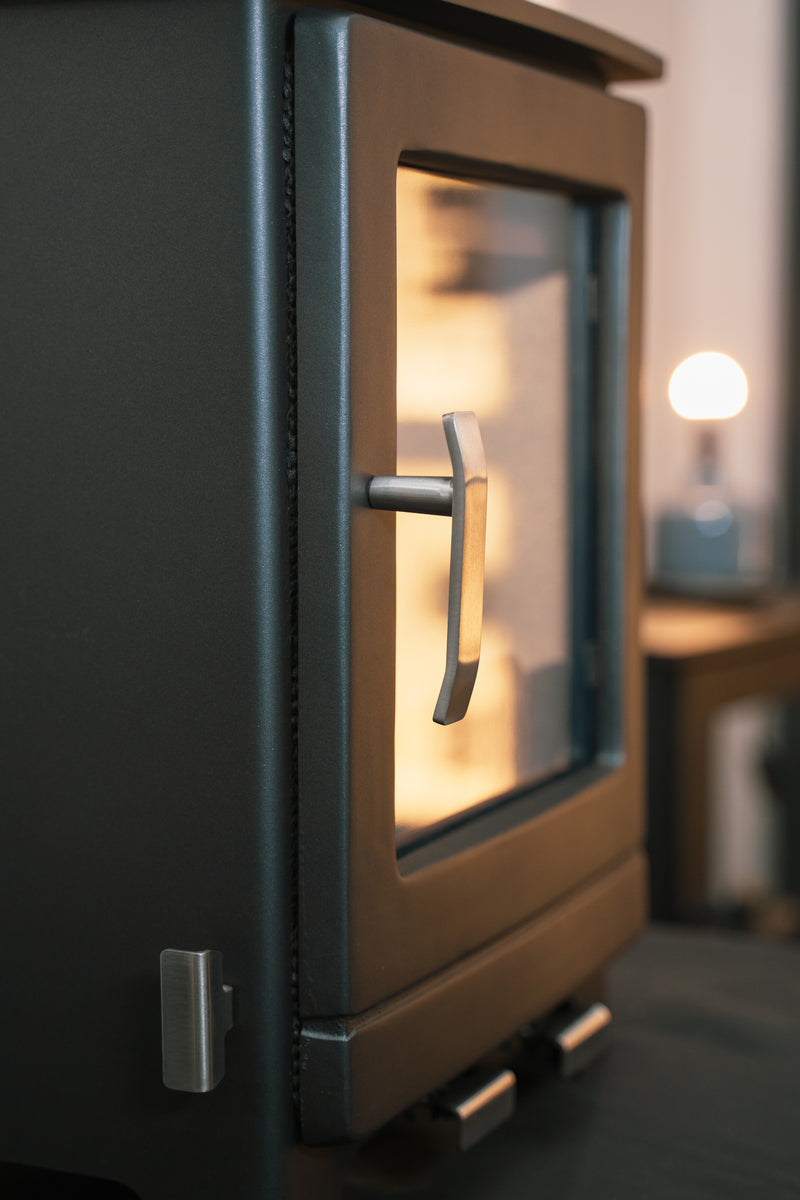 Mazona Ripley 4kW Multifuel Woodburning Stove, Freestanding, Eco Design Approved, Defra Approved