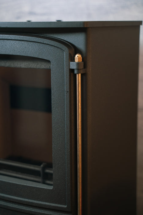 Mazona Warwick Widescreen 5kW Multifuel Woodburning Stove, Freestanding, Eco Design Approved, Defra Approved