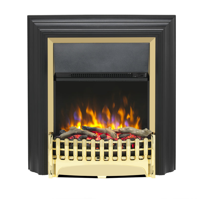 Dimplex Kingsley Deluxe 2kW Electric Inset Stove Brass, Optiflame