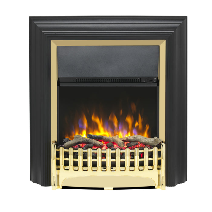Dimplex Kingsley Deluxe 2kW Electric Inset Stove Brass, Optiflame