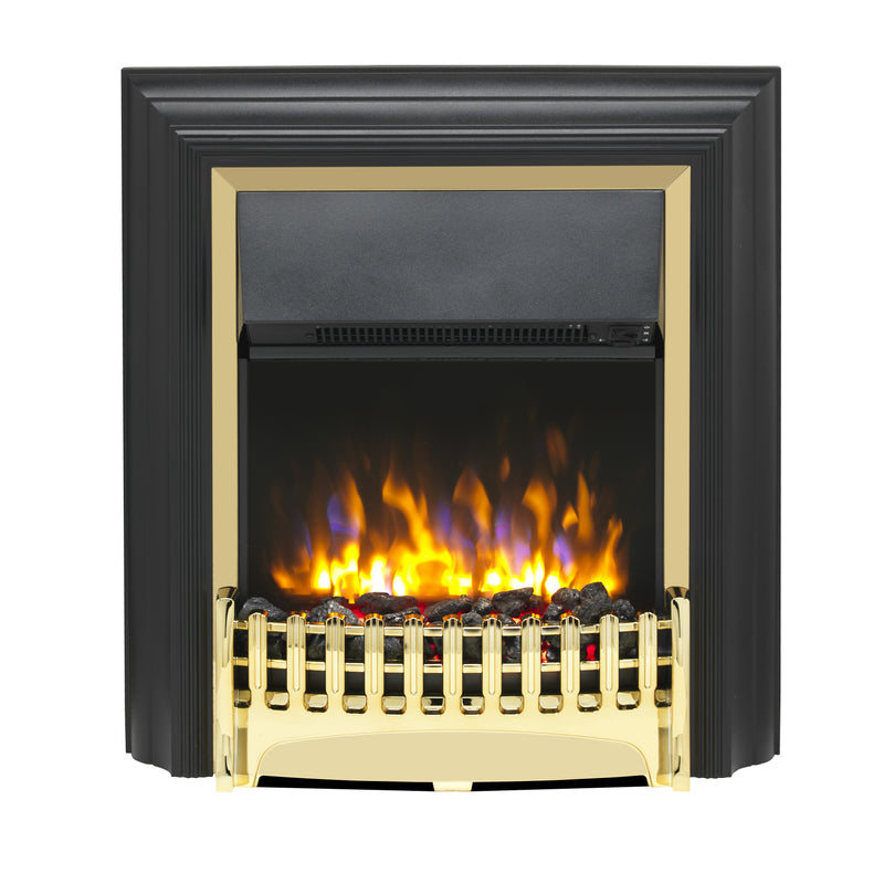 Dimplex Kingsley Deluxe 2kW Electric Inset Stove Brass, Optiflame