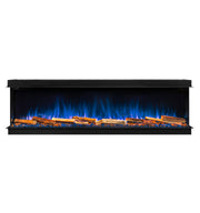 Ellere Media Wall on white background and blue flame 