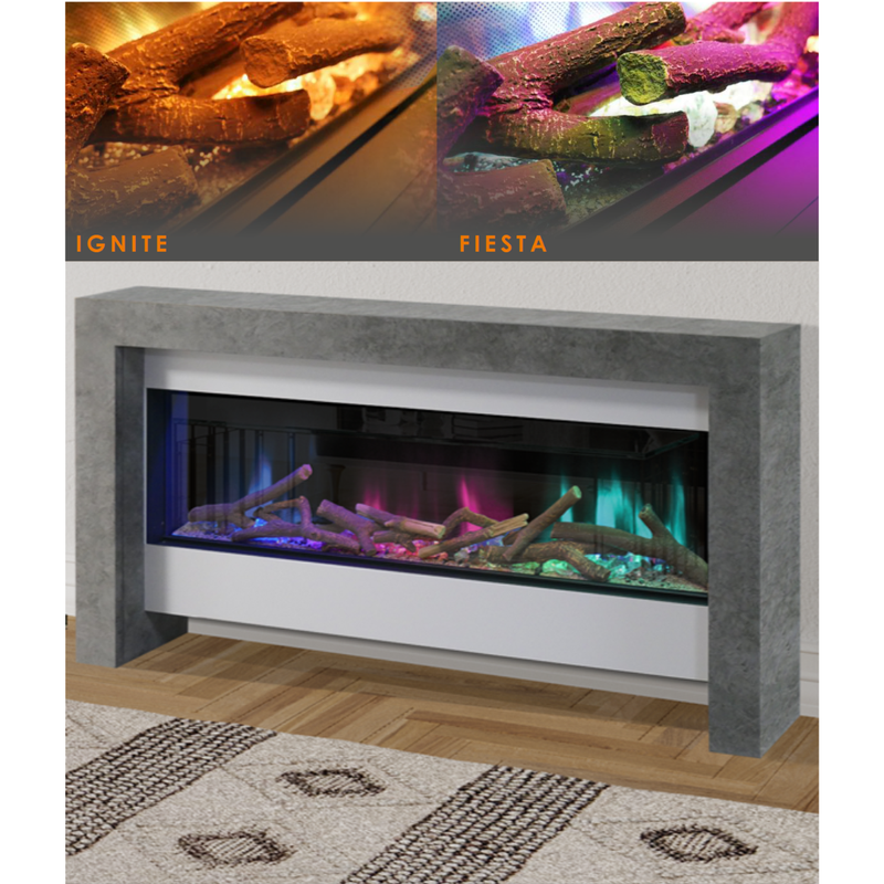 Evonic Mirada Electric Fire Suite in living room 