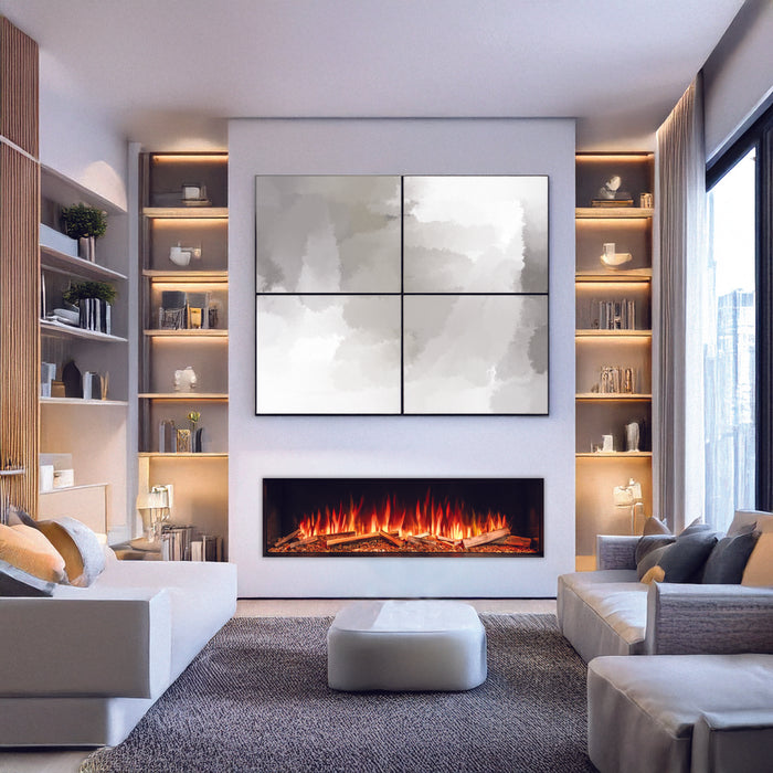 Ezee Glow Expanse 50" Built-In Media Wall Electric Fire