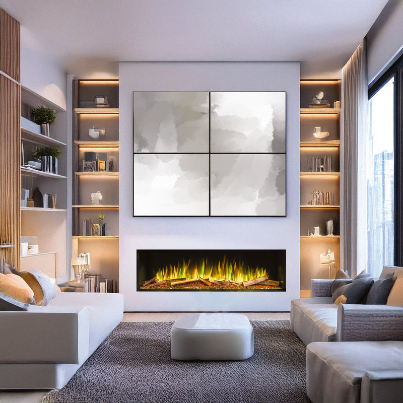 Ezee Glow Expanse 50" Built-In Media Wall Electric Fire