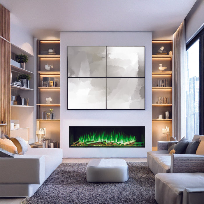 Ezee Glow Expanse 50" Built-In Media Wall Electric Fire