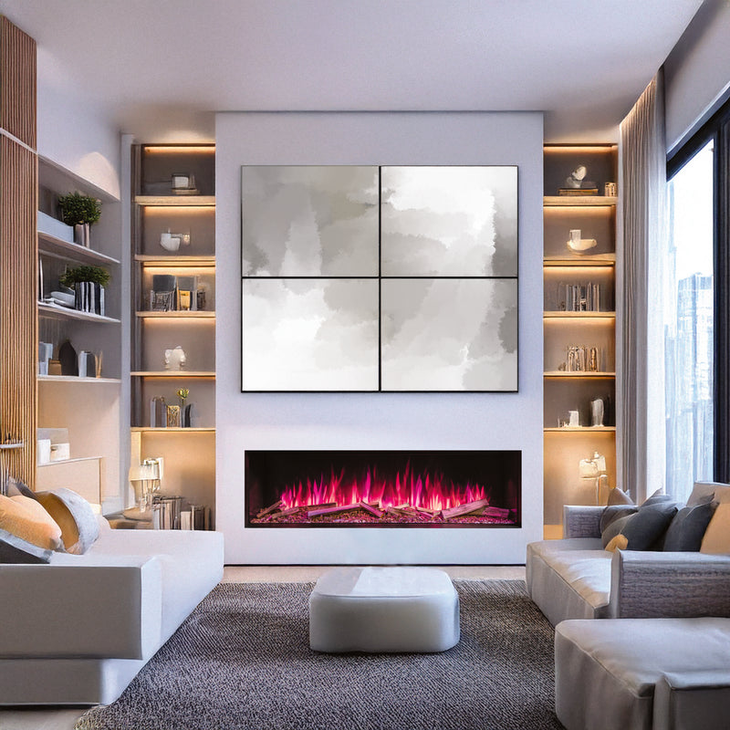 Ezee Glow Expanse 50" Built-In Media Wall Electric Fire