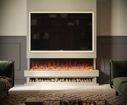 Media wall fire in living room