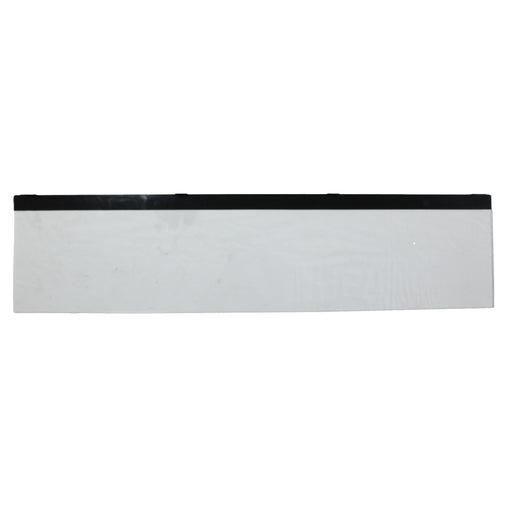 glass panel for electric fire on white background 